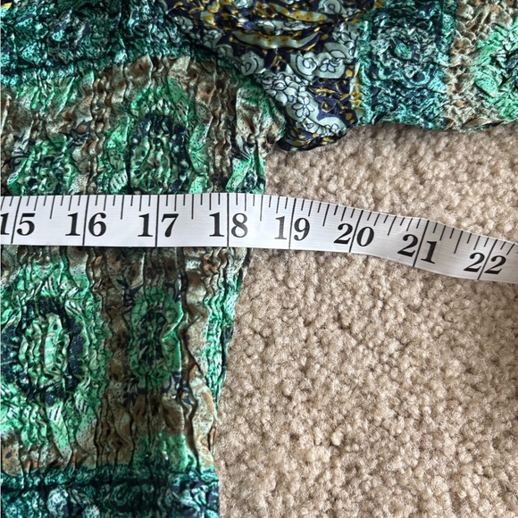 Tania Nardi Y2K 2000s Green Black polyester Crinkle Stretchy Jacket Blazer small - Picture 12 of 15